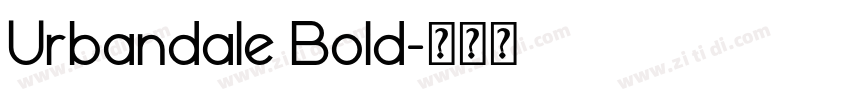 Urbandale Bold字体转换